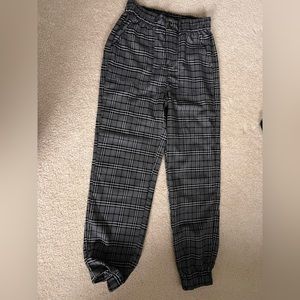 Plaid jogger pants
